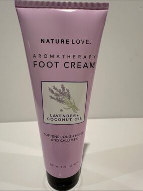 Nature Love Aromatherapy Foot Cream w/Lavender/Coconut Oil.